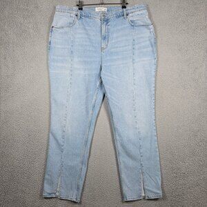 Abercrombie Fitch Jeans 35/20S The 90s Straight Ultra High Rise Split Hem Curve